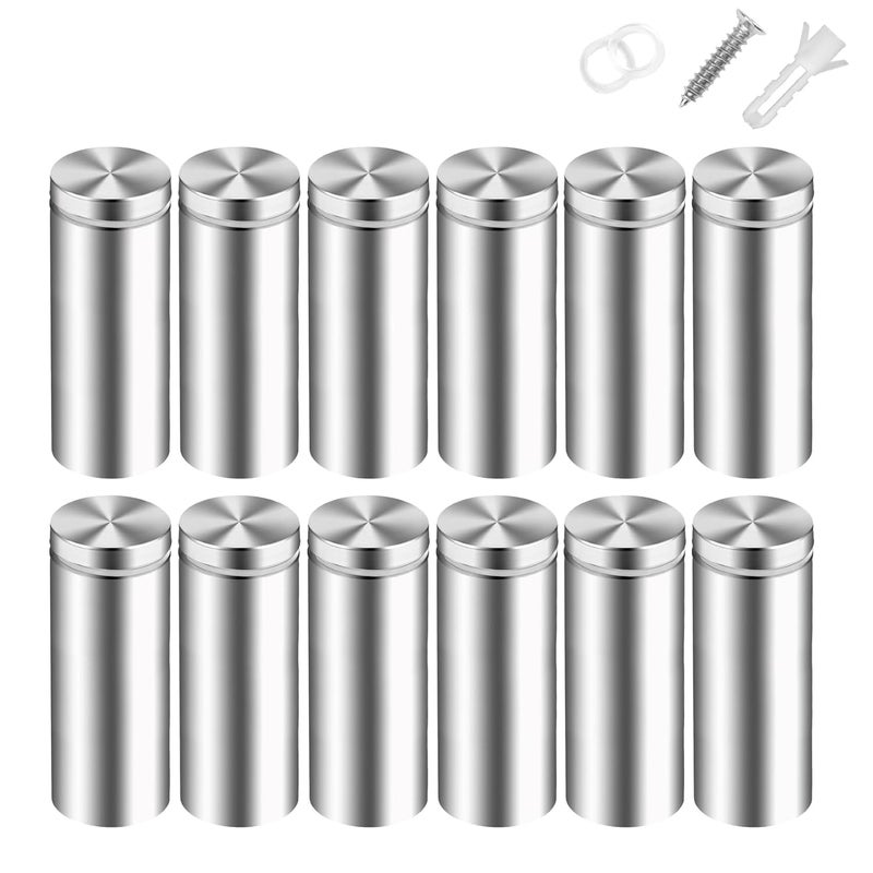 anpiwshjo Standoff Screws for Acrylic Signs - Metal Mounts & Spacers (0.6x1.96inch) - Image 1